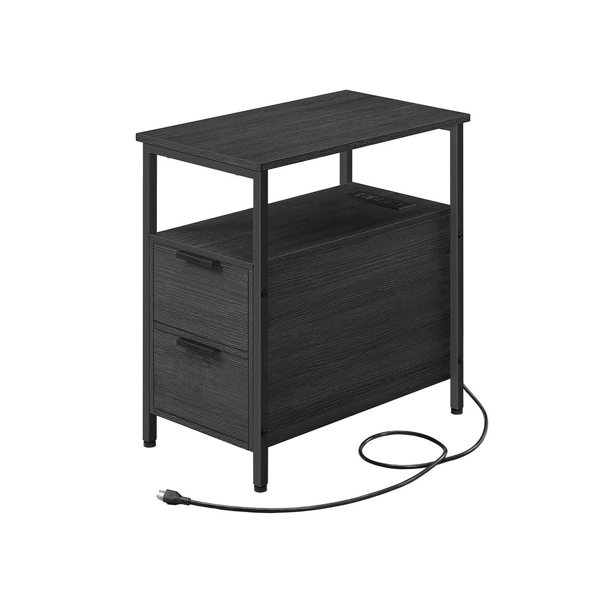 VASAGLE Side Table With Charging Station | SONGMICS HOME