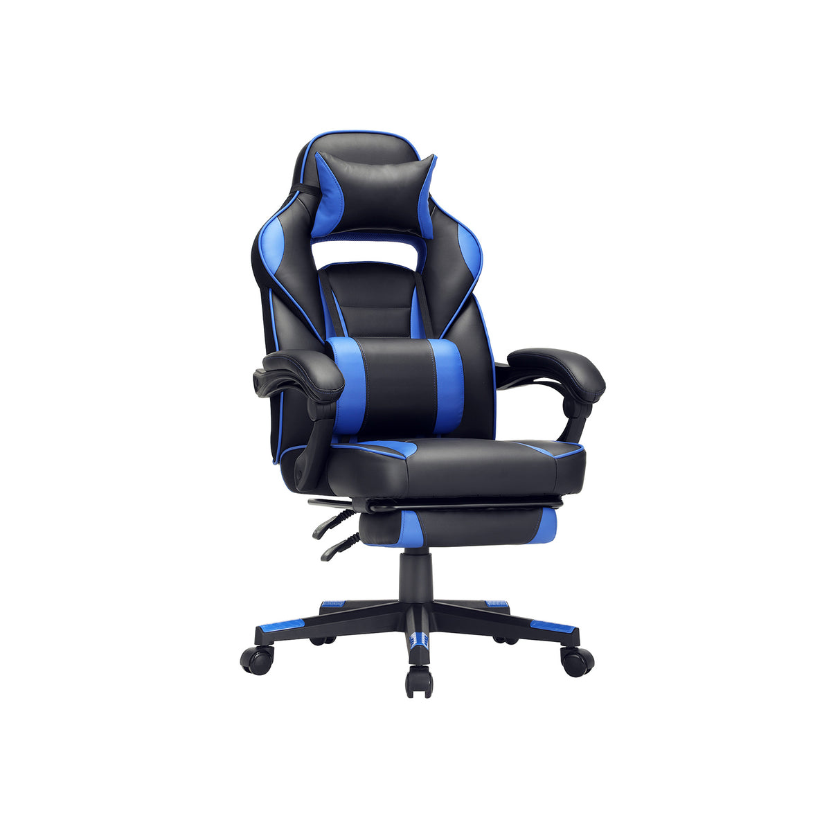 AA Products Gaming Chair Ergonomic High Back Computer Racing Chair  Adjustable Office Chair with Footrest, Lumbar Support Swivel Chair - Black