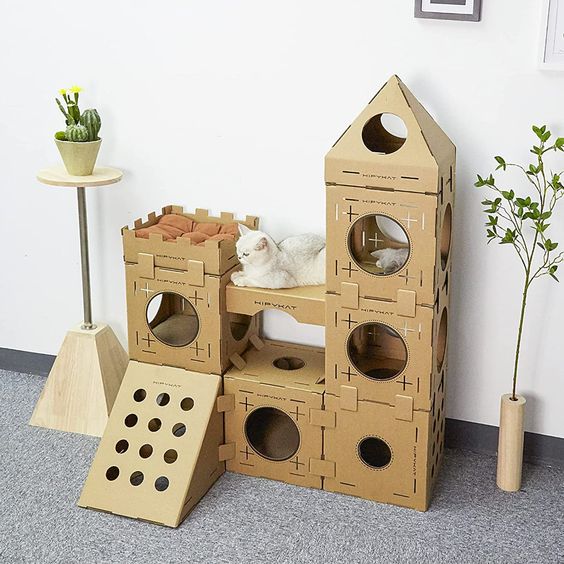 Crafting Joy: The DIY Cardboard Cat Tree Guide | SONGMICS HOME