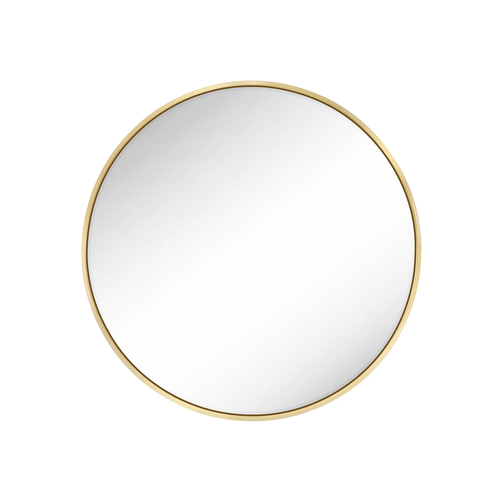 SONGMICS Round Wall Mirror, Decorative Circle Mirror, 24-Inch Diameter, Metal Frame, for Living Room, Bedroom, Bathroom, Entryway, Black ULWM102B01 - 2