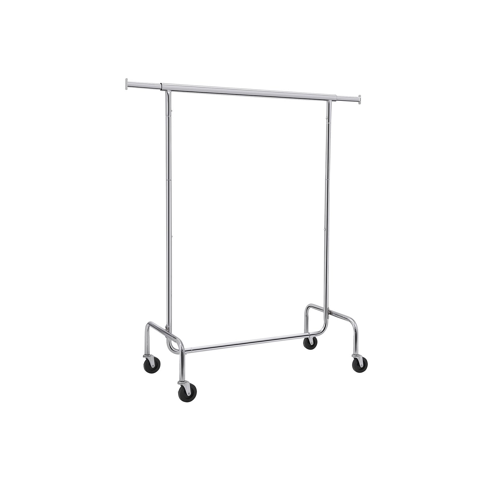 SONGMICS 300lb Clothes Garment Rack Heavy Duty Clothing Rack on Wheels  Rolling Clothes Organizer for Bedroom Living Room Silver