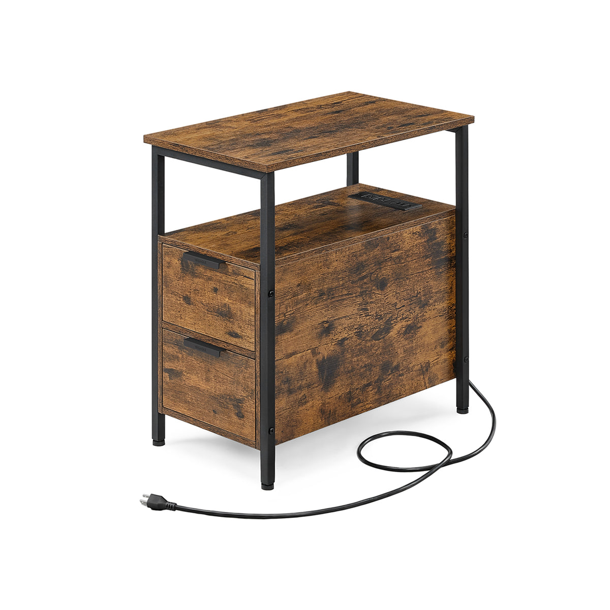 VASAGLE Side Table with Charging Station | SONGMICS HOME