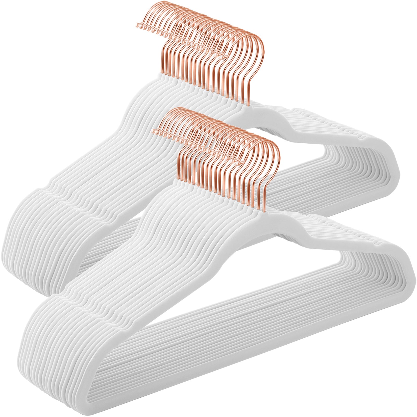 Quality Hangers Clothes Hangers 50 Pack - Non-Velvet Plastic